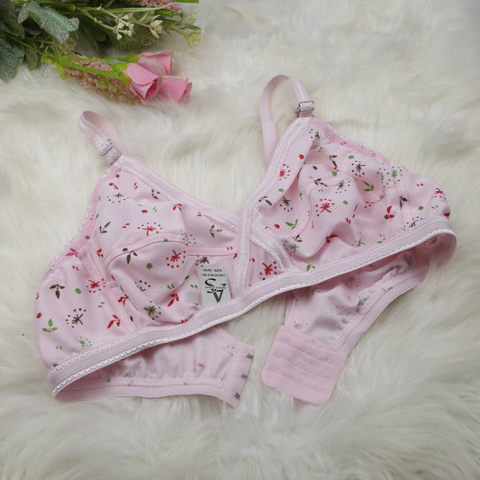 (4) Bra soft Fabric Printed jersey bra